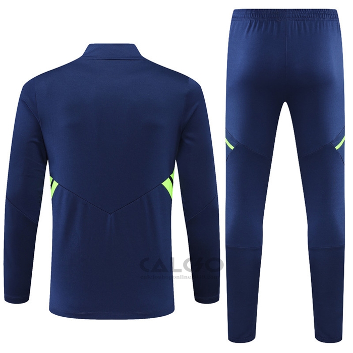 Tuta da Track di Felpa Manchester United 2022-2023 Blu e Verde